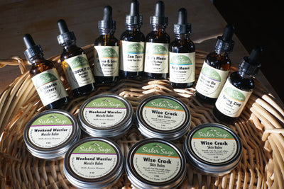 This is a picture of our Family Gift Pack that includes our entire line of tinctures and three each of our balms. 14 items will ship out and with this package you will get free shipping as well.